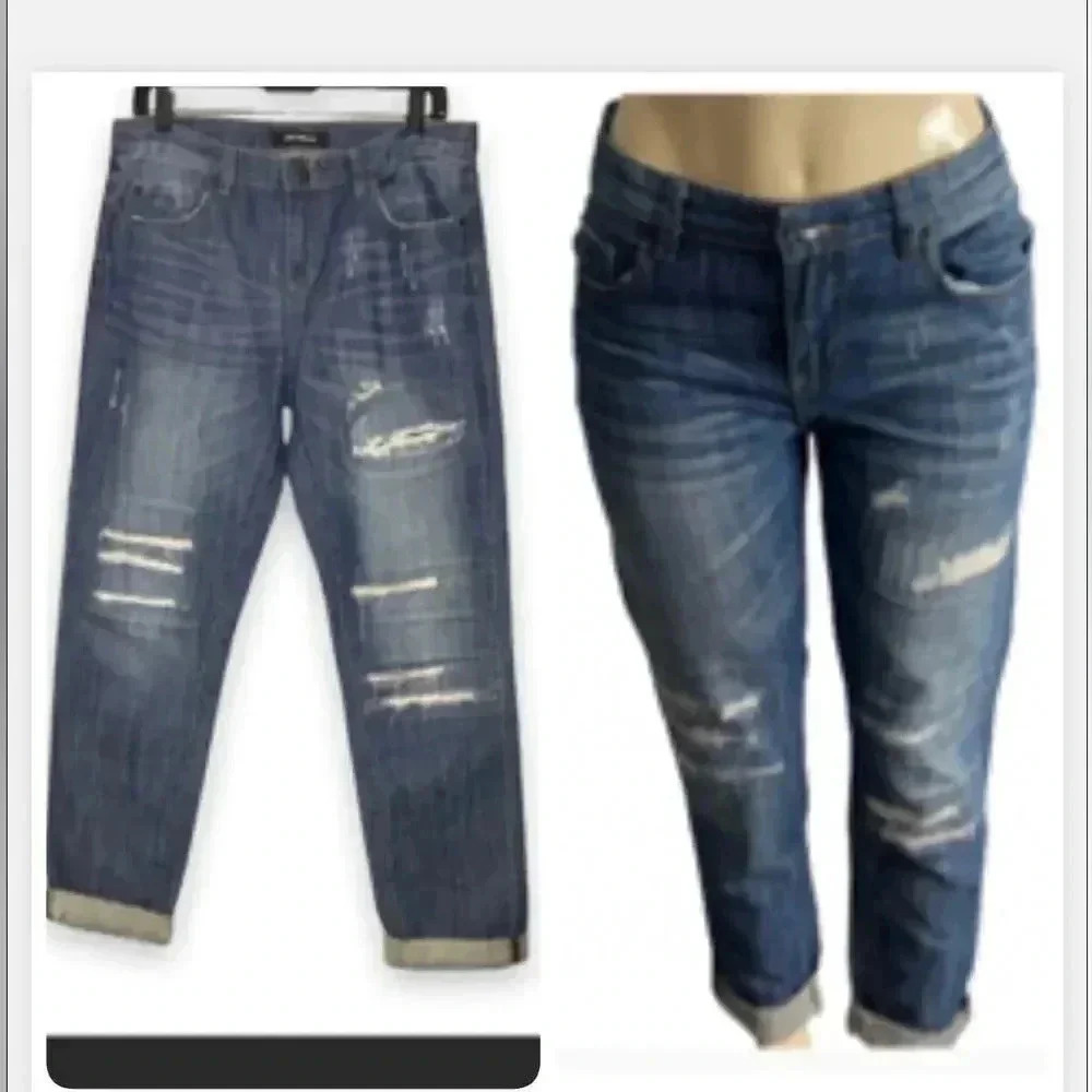 Joe Fresh Jeans Boyfriend Style‎ Ripped Distressed Size 4